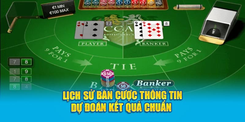 Lịch sử bàn cược thông tin dự đoán kết quả chuẩn 